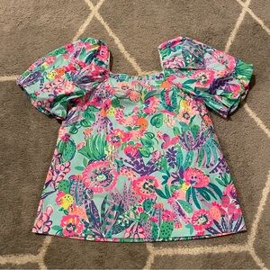NWOT Lilly Pulitzer Puff Sleeve Blouse